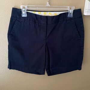 J.Crew Women’s Size 4 City Fit Chino Shorts Navy Classic Twill